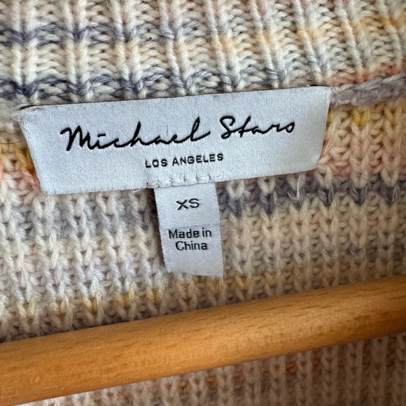 Michael Stars Chunky Knit Space Dye striped sweater size XS/S - Picture 10 of 11